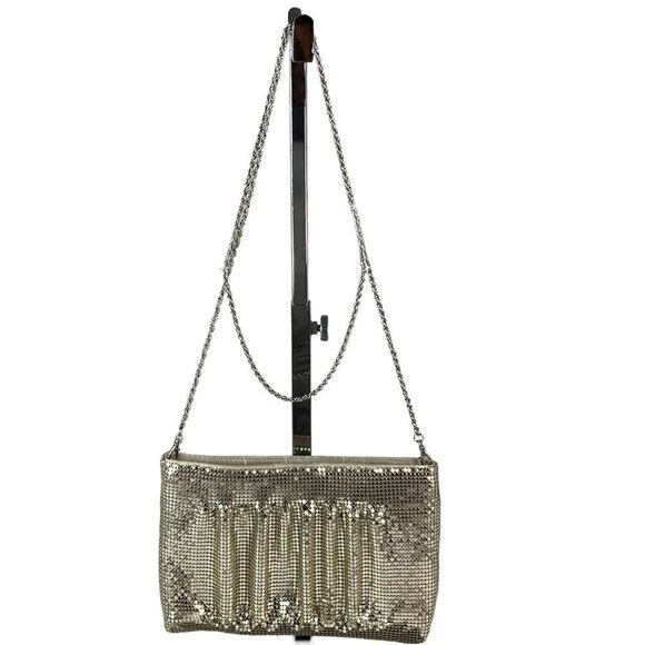 Artistry Women's Gold Tone Metallic Metal Mesh Crossbody Chain Small Clutch - Picture 1 of 13